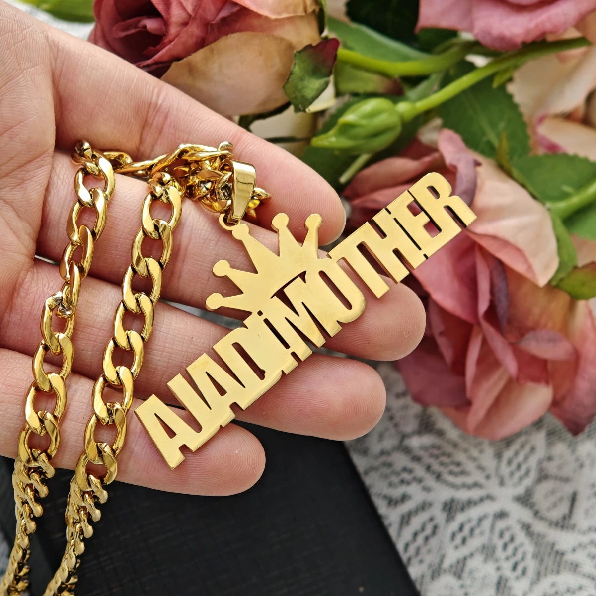 Custom Stainless Steel Jewelry 8mm Cuban Chain Necklace Charm Women's Jewelry Custom Name Fashion Jewelry Gifts For Lovers
