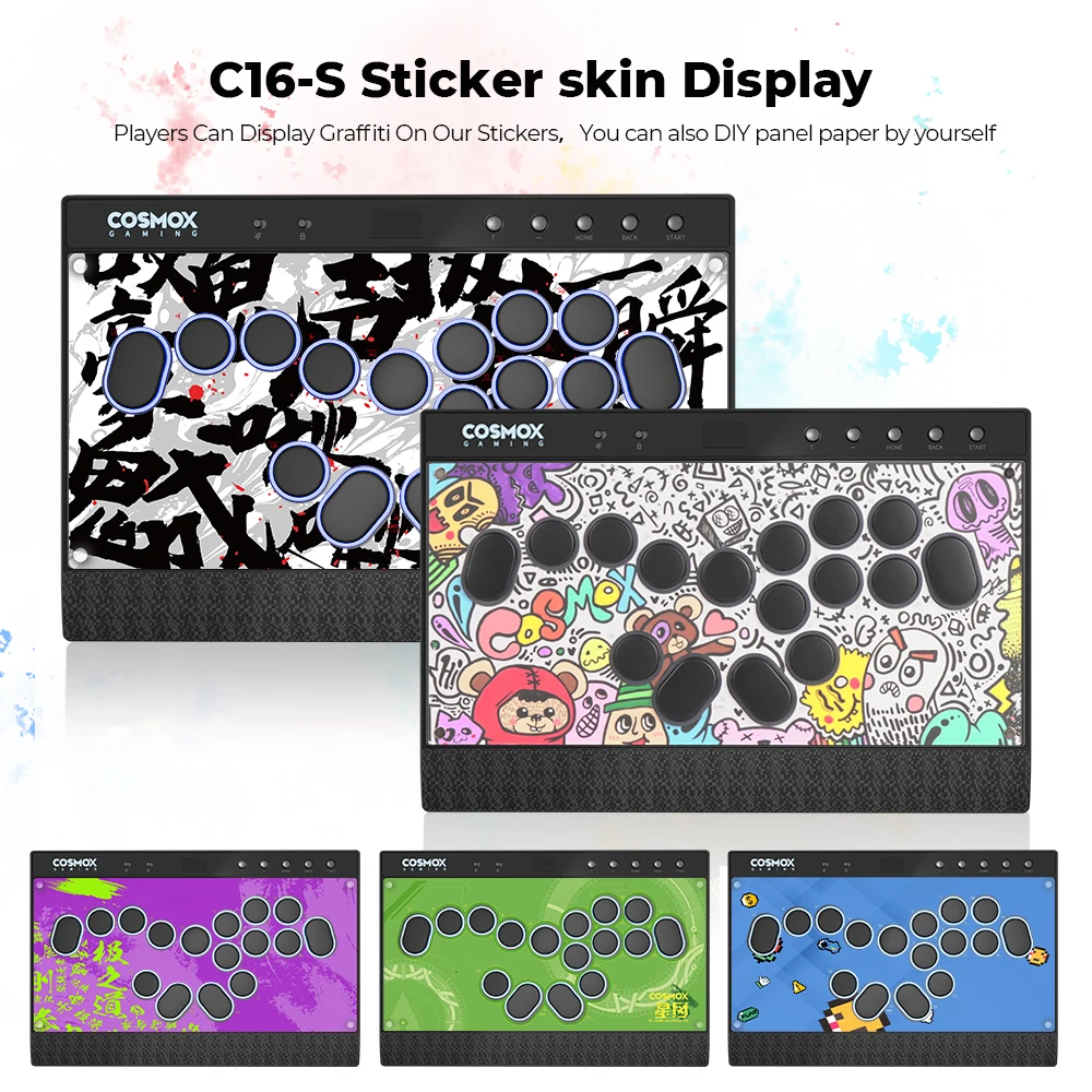 Haute42 Magnetic Stickless Arcade Controller Keyboard C16-S Hitbox Leverless Controller For PC/PS4/PS5/Switch Fight Stick Hitbox