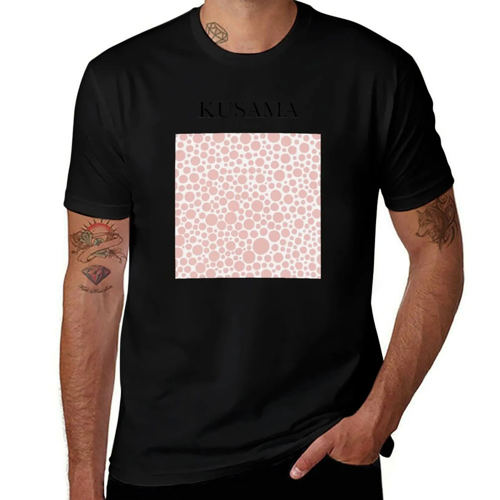 Kusama - Dots Blush T-Shirt Casual Basic Short Sleeve T-Shirt