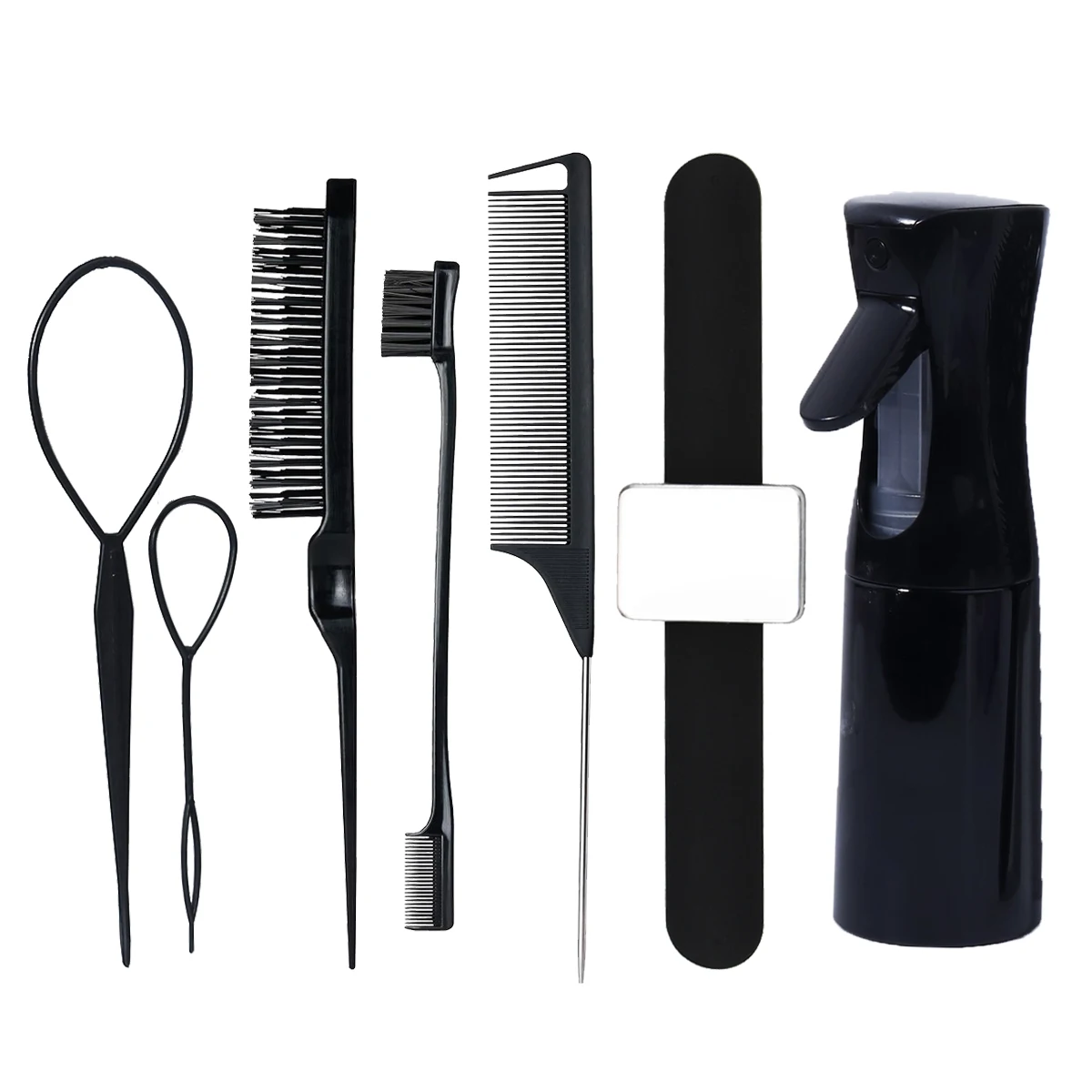 طقم أدوات صالون مكون من 7 قطع مع حزام معصم مغناطيسي وزجاجة رذاذ وحلقة جديلة الشعر ومشط خاص للشعر المستعار الحقيقي #1