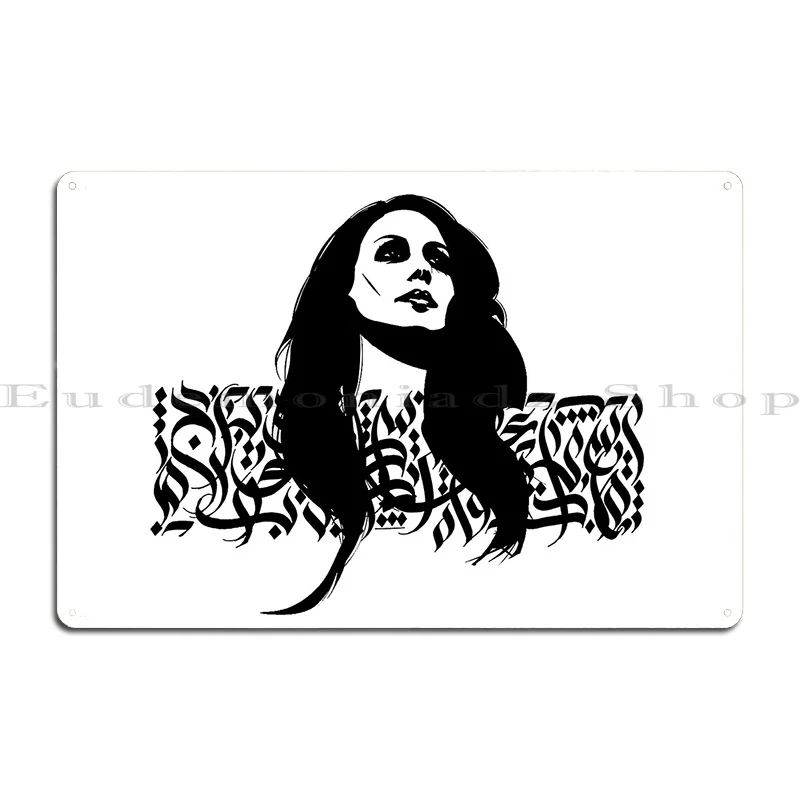 Fairouz Collection Arabic Calligraphy Metal Sign Poster Party Funny Bar Wall Plaque Printed Tin Sign Poster