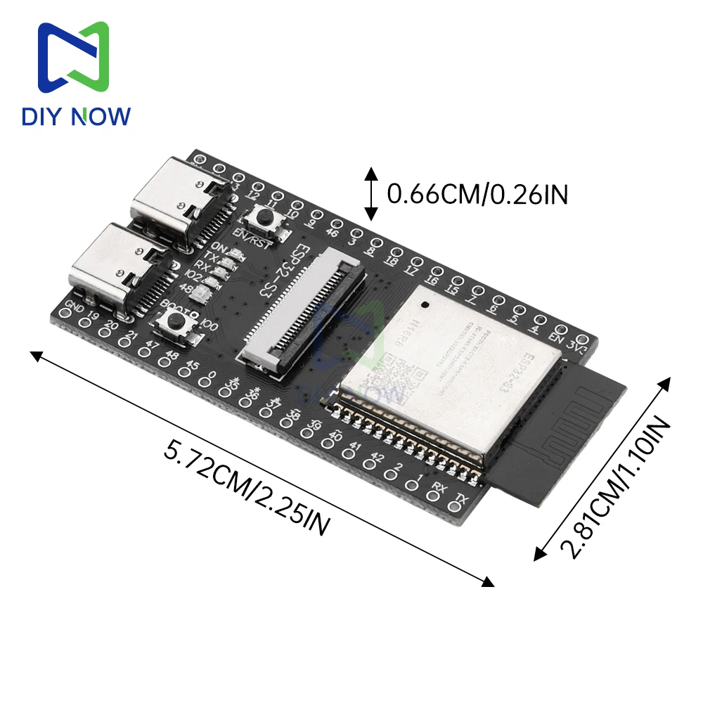 ESP32 S3 CAM Papan Pengembangan ESP32-S3 N16R8 Dual TYPE-C OV2640/OV5640 Kamera WiFi Bluetooth Modul Bawaan