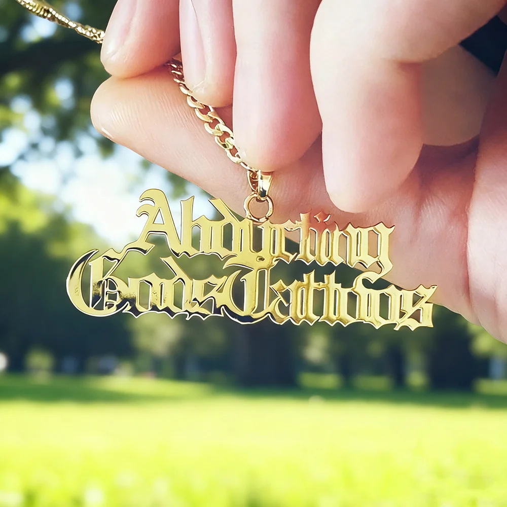 DODOAI الكوبية سلسلة اسم القلائد وقلادة رسائل اسم مخصص سحر للرجال النساء مطلية بالذهب الهيب هوب مجوهرات هدية عيد ميلاد #1