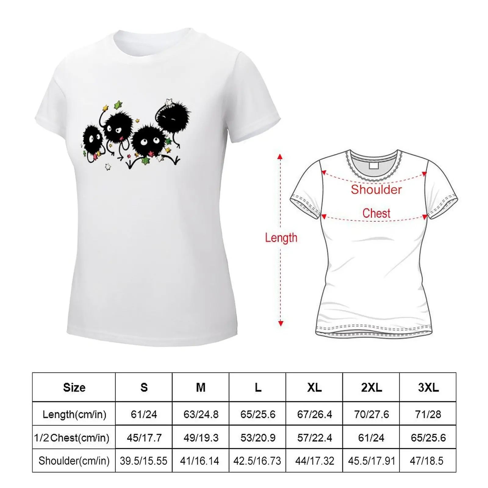 soot sprites Classic T-shirt cute clothes animal print shirt for girls oversized t shirts for Women