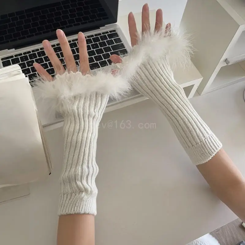 Punk Fingerless Gloves Wrist Gloves Wrist Warmer Gloves for Halloween Masquerades Proms Gloves