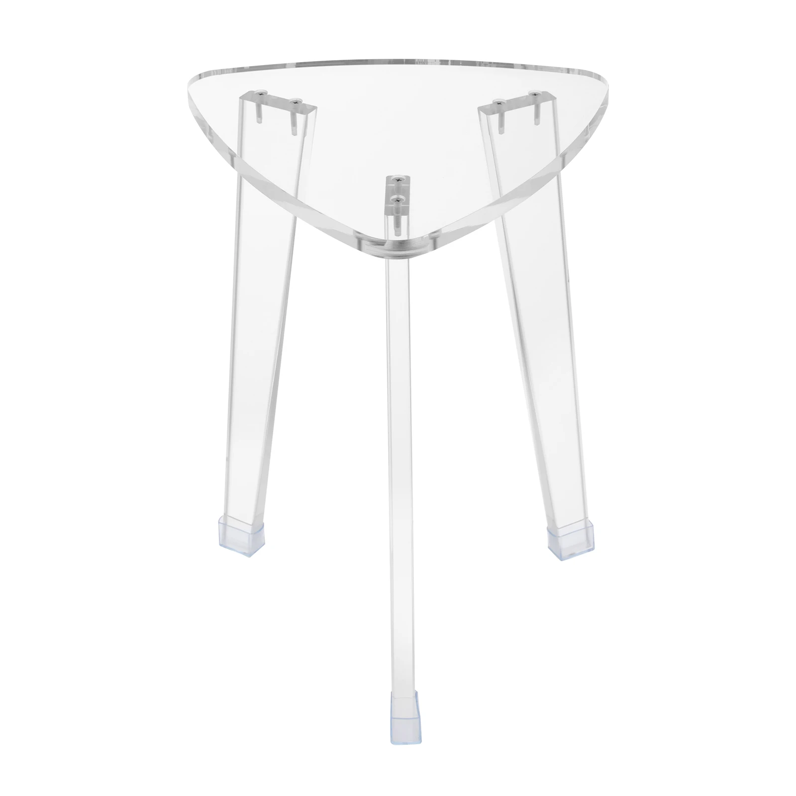 

Modern Clear Acrylic Corner Stool 220.46lbs Load-Bearing, Multi-Use as Plant Stand/Toiletries Storage/Shower Bench