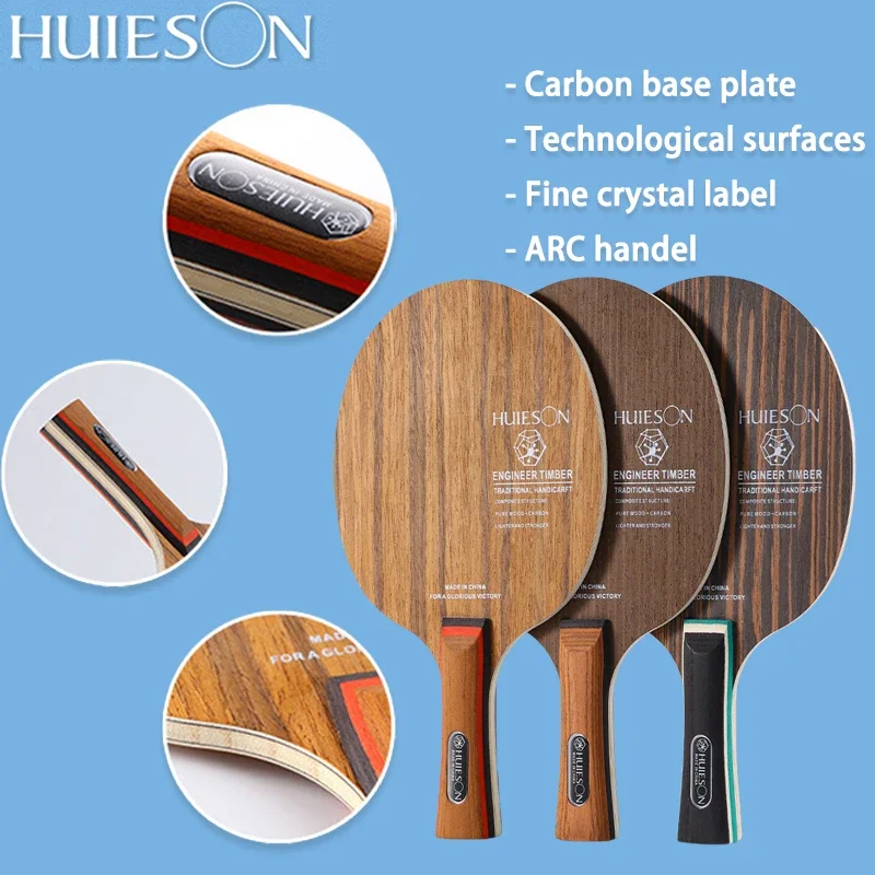 Huieson Table Tennis Racket Blade Technology Surface Materials 5 Wood + 2 Carbon Professional Training Ping Pong Paddle FL/CS