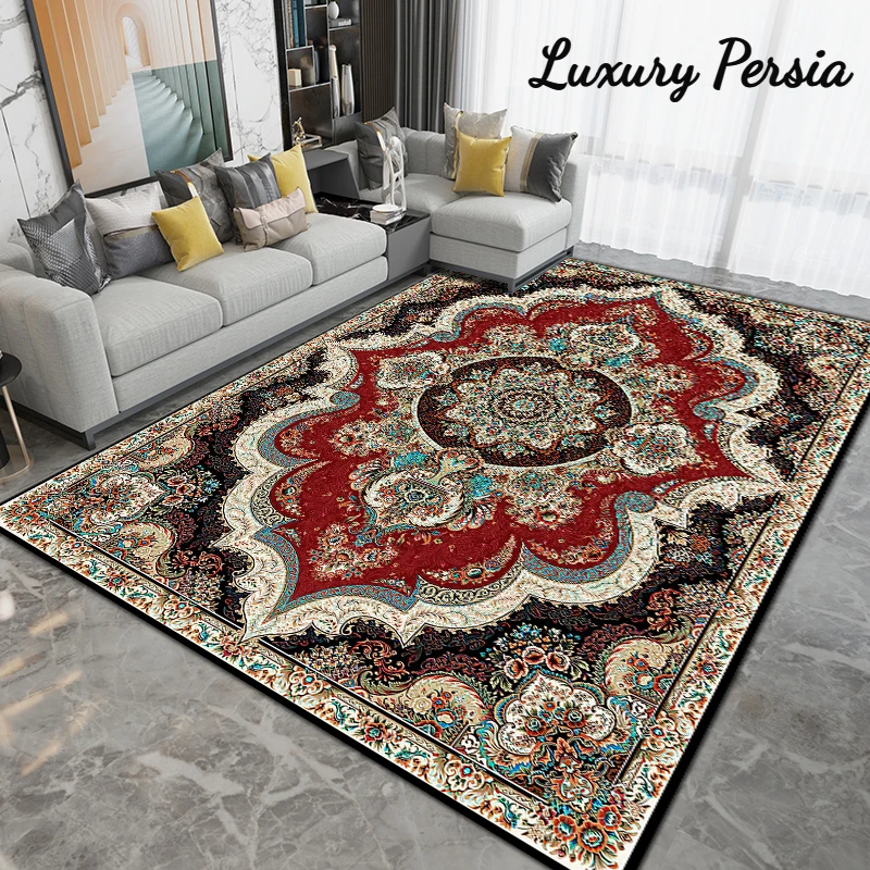 

Luxury Persian Carpet Living Room Decoration Home Bedroom Room Decor Large Area Rugs Retro Non-slip Washable Floor Mats 200x300