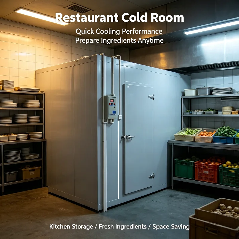 Walk in Cooler Freezer Commercial Solar Powered Dual Temp Ctrl Thermo Steel Shelves for Outdoor Market Catering Storage