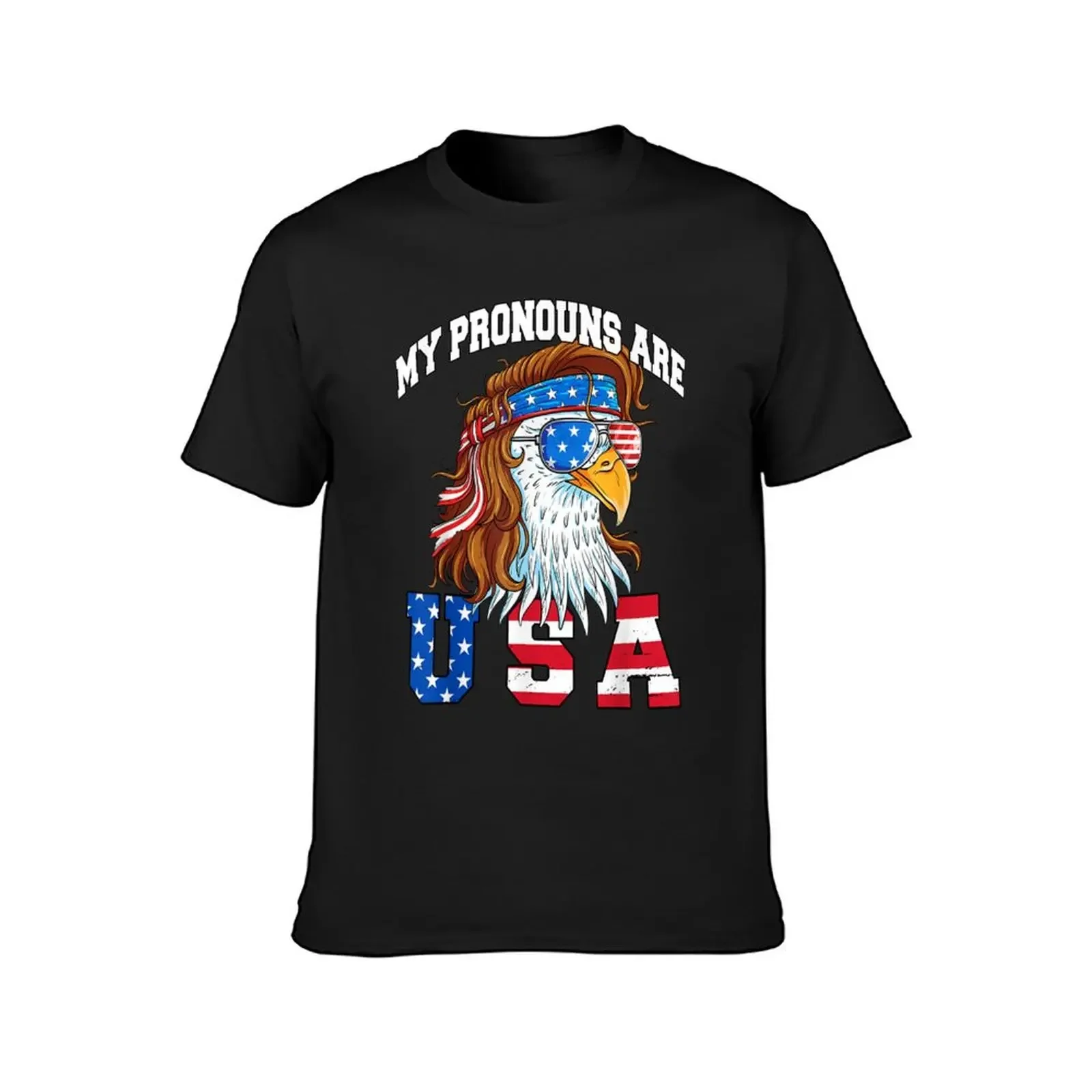 Eagle Patriotic 4th of July USA Flag T-Shirt korean fashion vintage graphic tee workout shirts for men