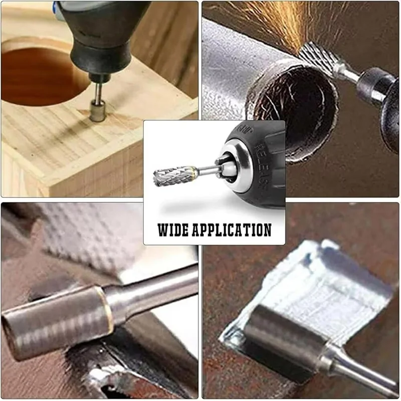 

A70P Carbide Burr Set Compatible Rasp Bits Accessories For Woodworking Drilling Metal Carving Engraving Polishing