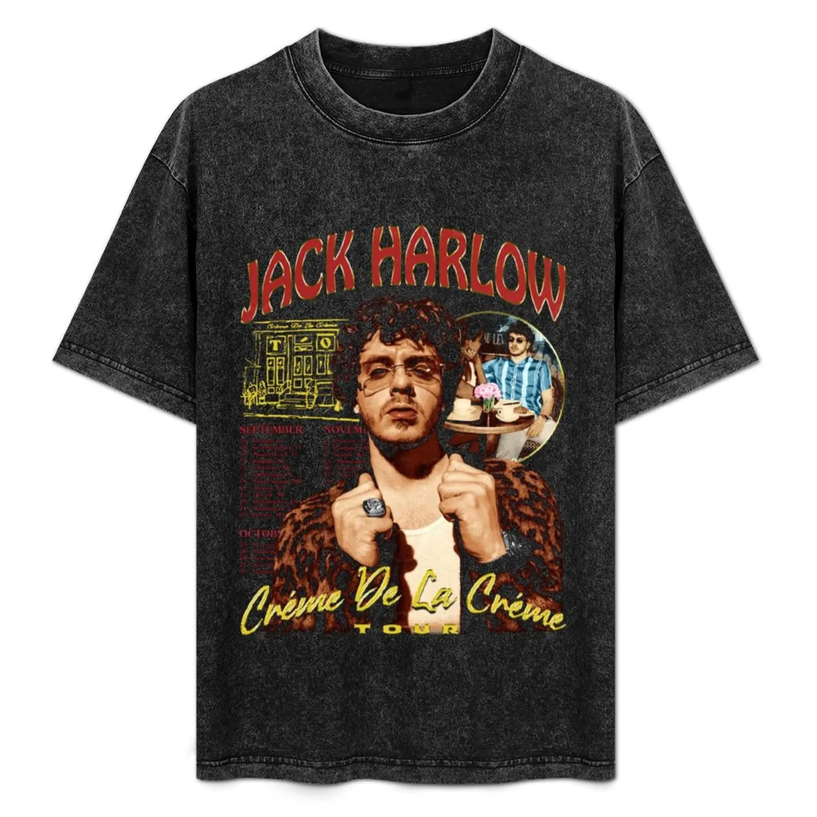

Bootleg Harlow Rapper Tour Vintage T-Shirt Stylish Print Short Sleeve Tee
