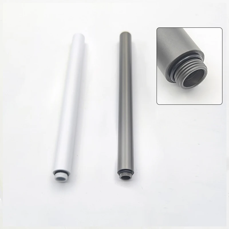 30cm Round Shower Extension Rod Shower Bracket Shower Extender Gray Extension Tube Extra Extend Tube Bathroom Accessories