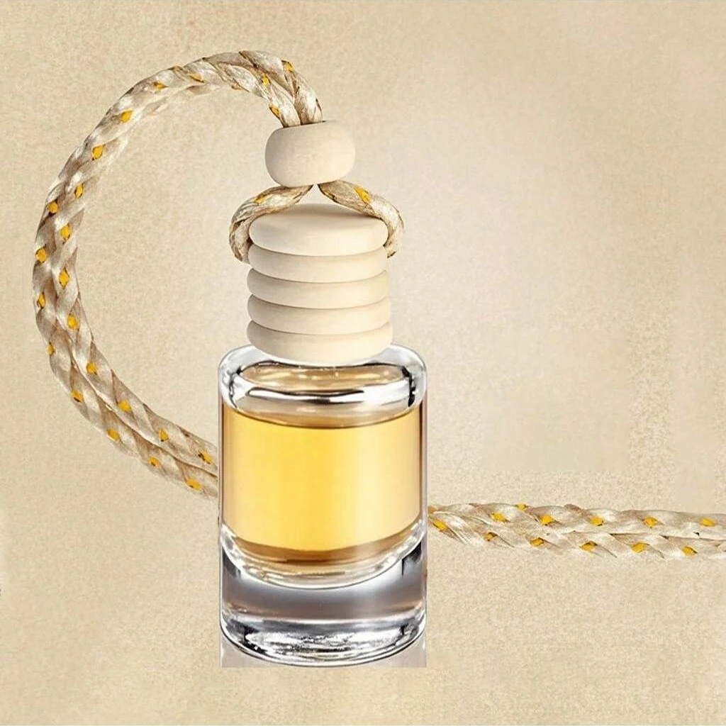 20pcs Hanging Car Freshener Empty Clear Glass Essential Oil Car Diffuser Aromatherapy Fragrance Perfume Diffuser Bottle Pendant