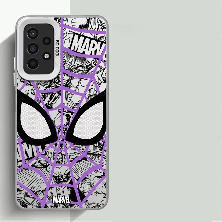 Marvel Sipiderman Logo Case for Samsung Galaxy A20 A51 A30 A50 A71 A03 A05 A21s A10 A03s A72 A73 4G Bumper Capa Cover image 3