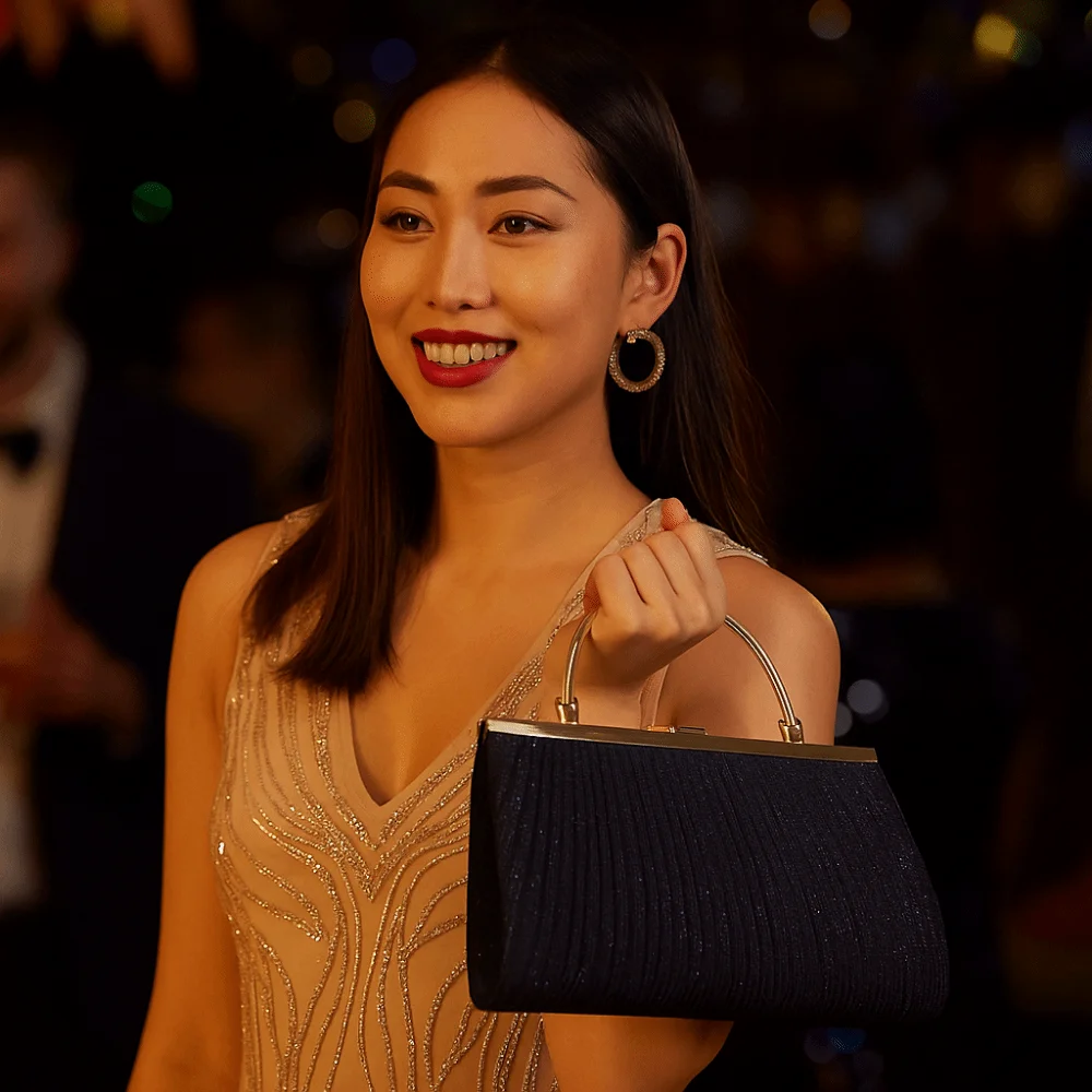 

Модная женская вечерняя сумка через плечо, элегантная блестящая сумка для банкетов, роскошный плиссированный свадебный клатч для хранения вещей