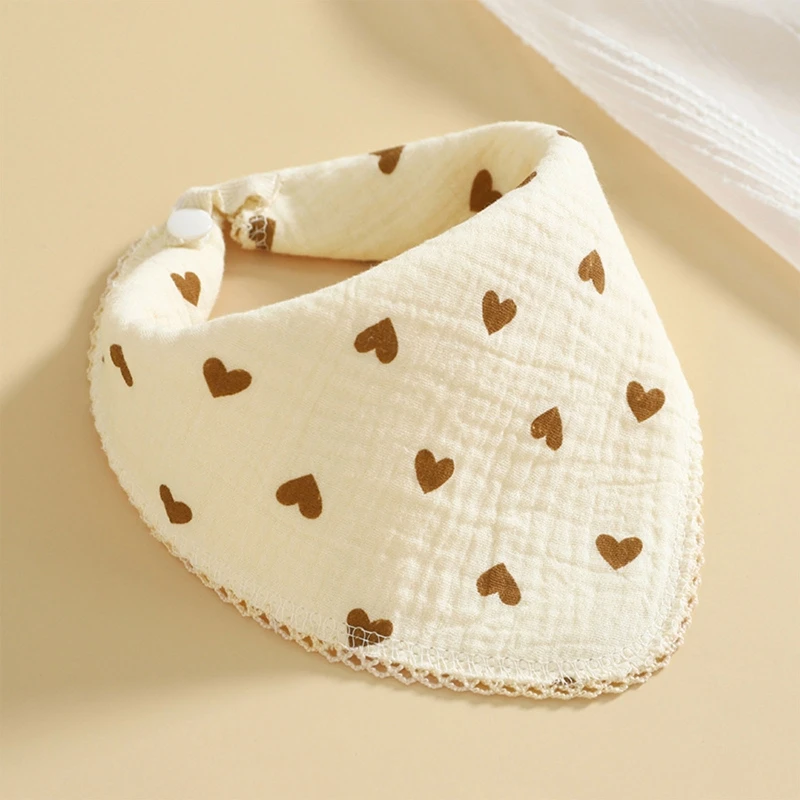 Muslin Baby Bibs Bandana Drool Bibs Cotton Saliva Towel Feeding Burp Cloths Neckerchief Bandana for Teething & Drooling Dropship