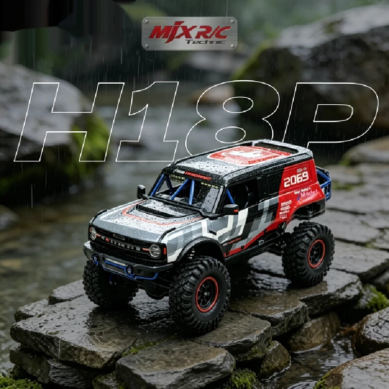 MJX H18P 1/18 Full Scale 4wd Brushless Rc Car Toys 6km/H H18p Off-Road Climbing Vehicle Remote Control Model Toys For Adult Gift