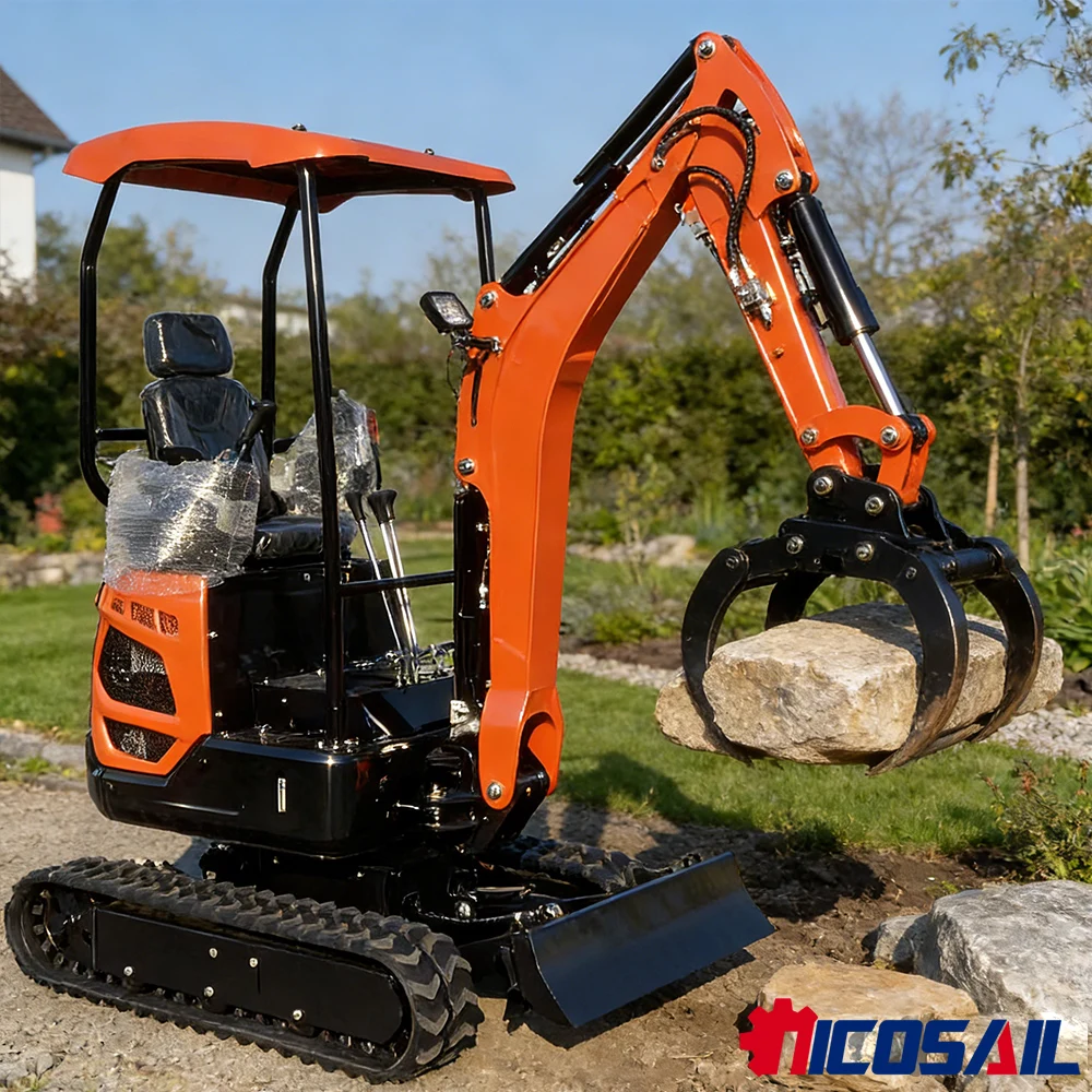 

Гидравлический гусеничный мини-экскаватор с двигателем Kubota, новый, 2026 года, сертифицированный EPA, 1,8-тонный мини-экскаватор