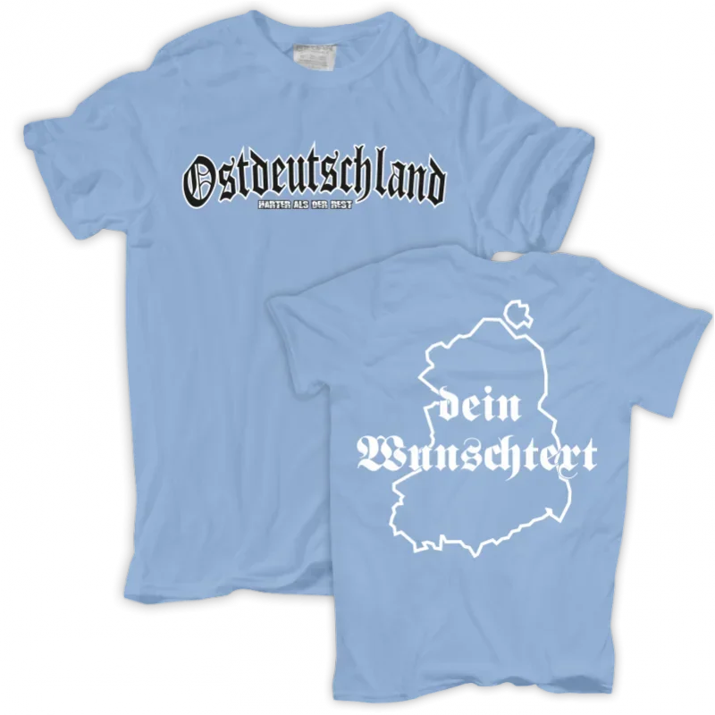 Funny Clothing Casual Short Sleeve T-Shirts T-Shirt Ostdeutschland Als Der Rest Wunschtext Individuell Osten Ddr T-Shirt