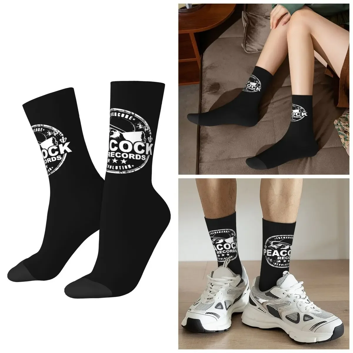 

All Seasons Dr.Peacock Socks Harajuku Sport Middle Tube Socks Super Soft Stockings for Men Women Valentine's Day Gifts