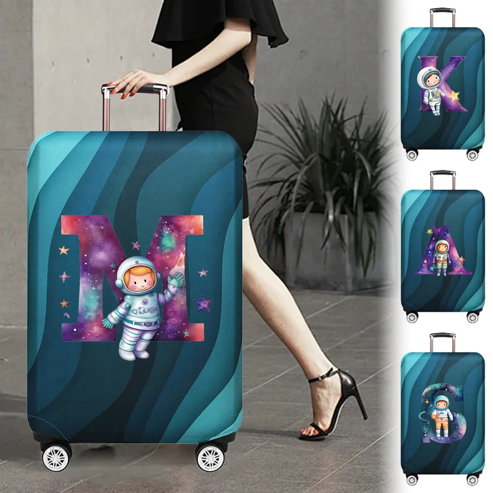 Luggage Cover Stretch Fabric Suitcase Protector Baggage Astronaut Series Dust Case Cover Suitable18-32 Inch Travel Organizer