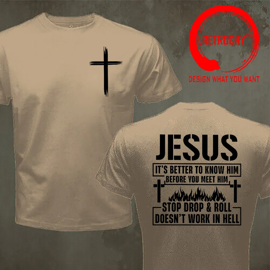 Christian Tshirts Jesus Loves You T-shirt Christ Prayer Round Neck Summer Cotton T Shirt Camisetas Men Women Clothing Tees Shirt
