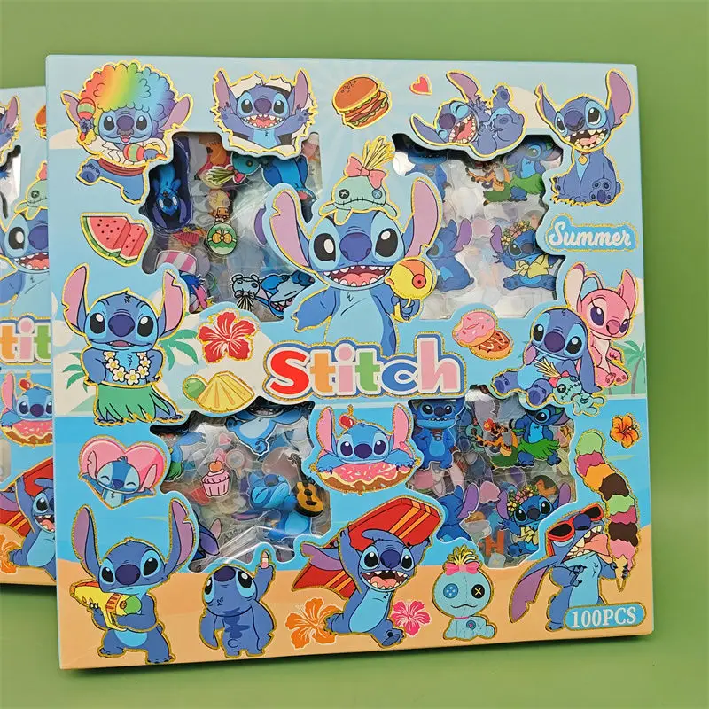 New Stitch Handbook Sticker Gift Box Cartoon Cute Disney DIY Refrigerator Mobile Phone Computer Sticker Gift Kawaii Toy Stickers