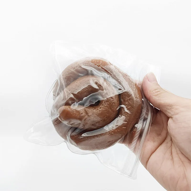Realistic Poop Squishy Stress Toy Squeeze Fidget Ball Gross Prank Joke Decompression Toy, Novelty Gag Gift for Teens Party Decor view 4