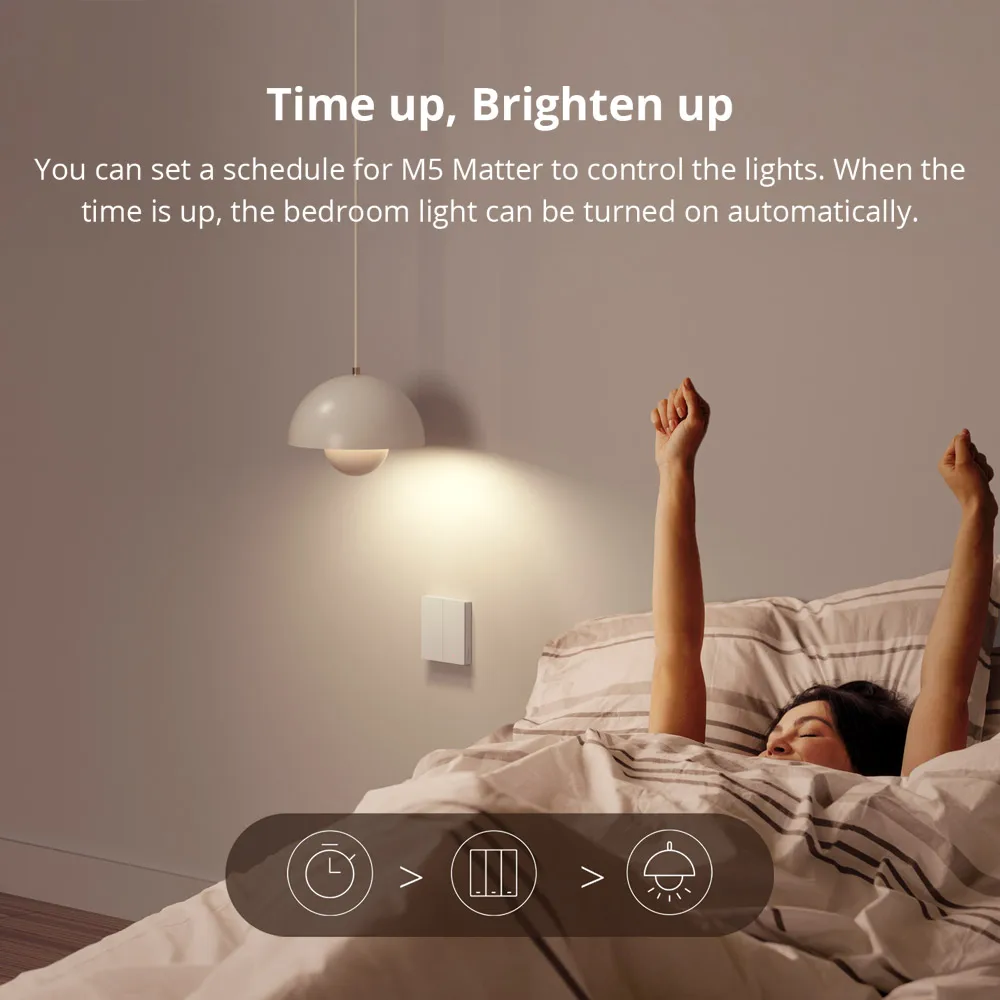 SONOFF M5 Matter 86/120 مفتاح حائط ذكي ثنائي الاتجاه EWeLink مفتاح التحكم عن بعد مع Alexa Google Home Alice Smart Homekit