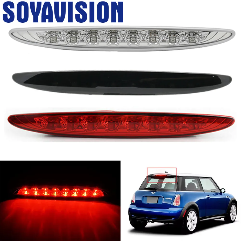 Smoke/Clear/Red Lens Car LED 3rd Brake Light for Mini Cooper R50 R53 2002-2006 Auto Rear High Mount Third Brake Stop Light