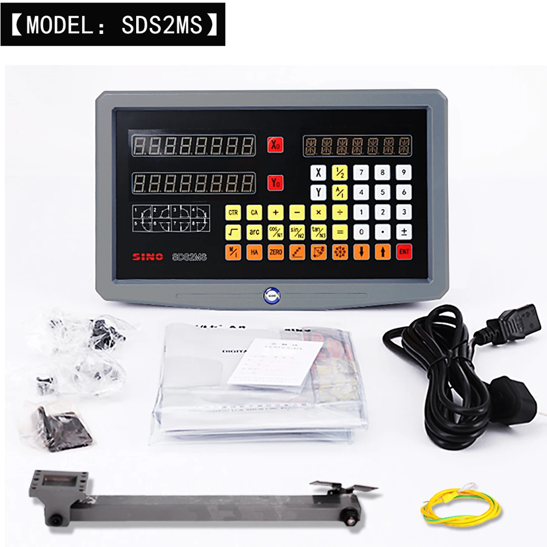 Grating Ruller Sensor SDS2MS 2 Axis Mill DRO Digital Readout Lathe Kit 2PCS 70/1020mm Linear Scale Encoder Optical Grating Ruler