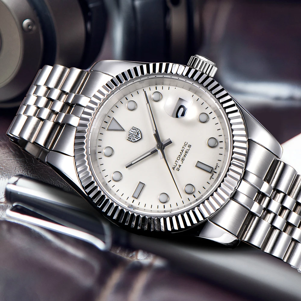 

RollsTimi мужские автоматические механические часы 40 мм из нержавеющей стали водонепроницаемые роскошные наручные часы для мужчин 2025 японские часы movt