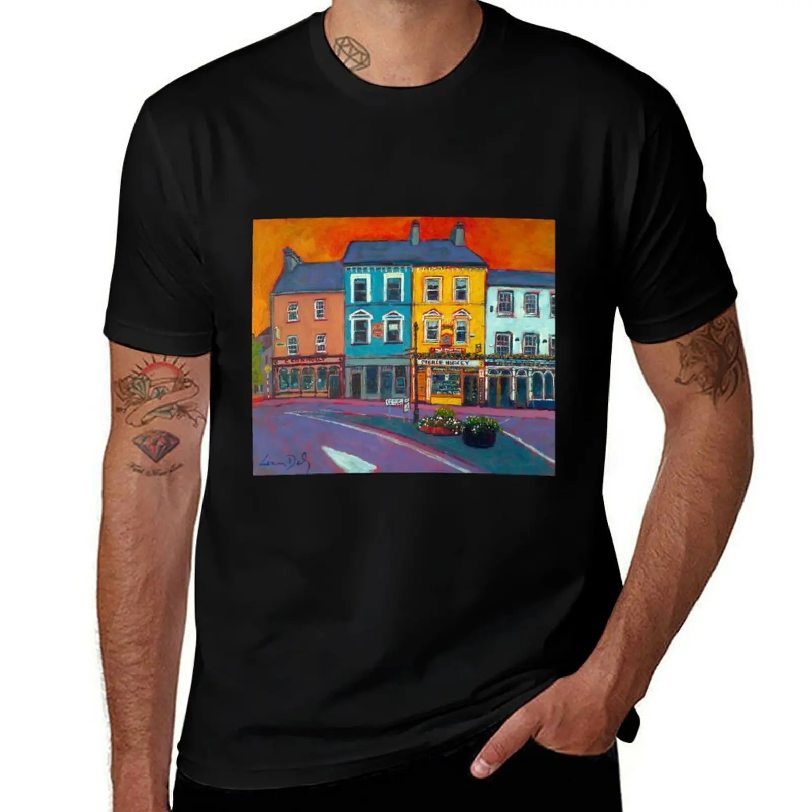 

Футболка Main Street, Skibbereen (County Cork, Ireland), мужские футболки, белые забавные футболки, мужская футболка