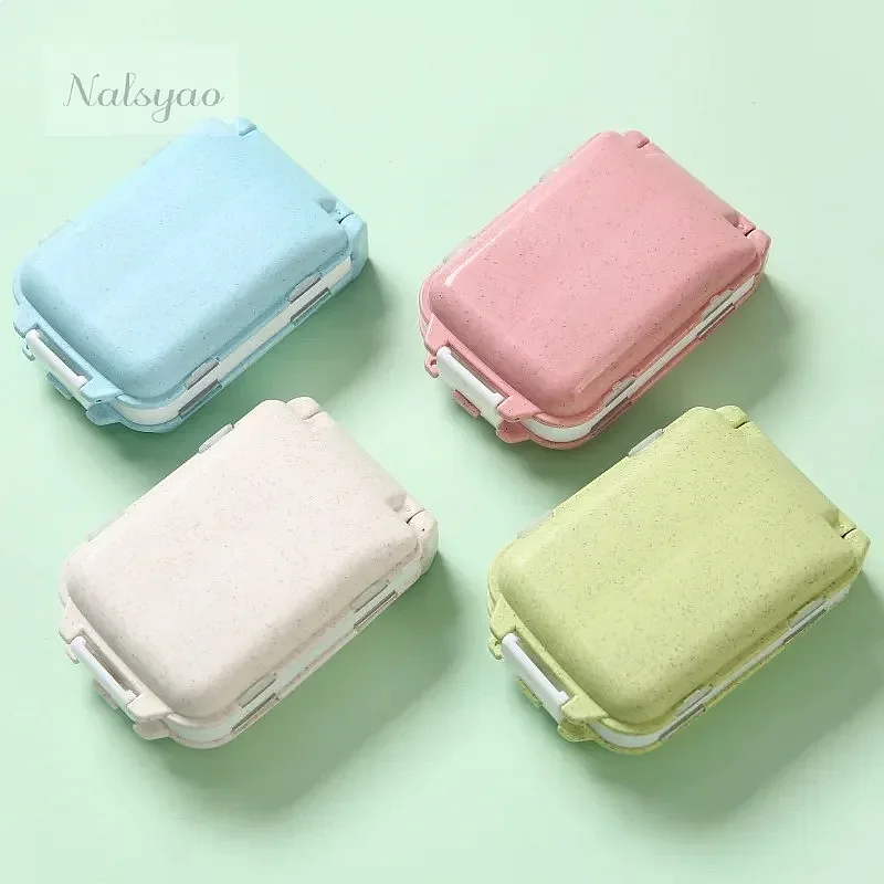 Fashionable Mini 3-Layer Medicine Box Foldable Sealed Storage Organizer for Personal Items Small Pill Case