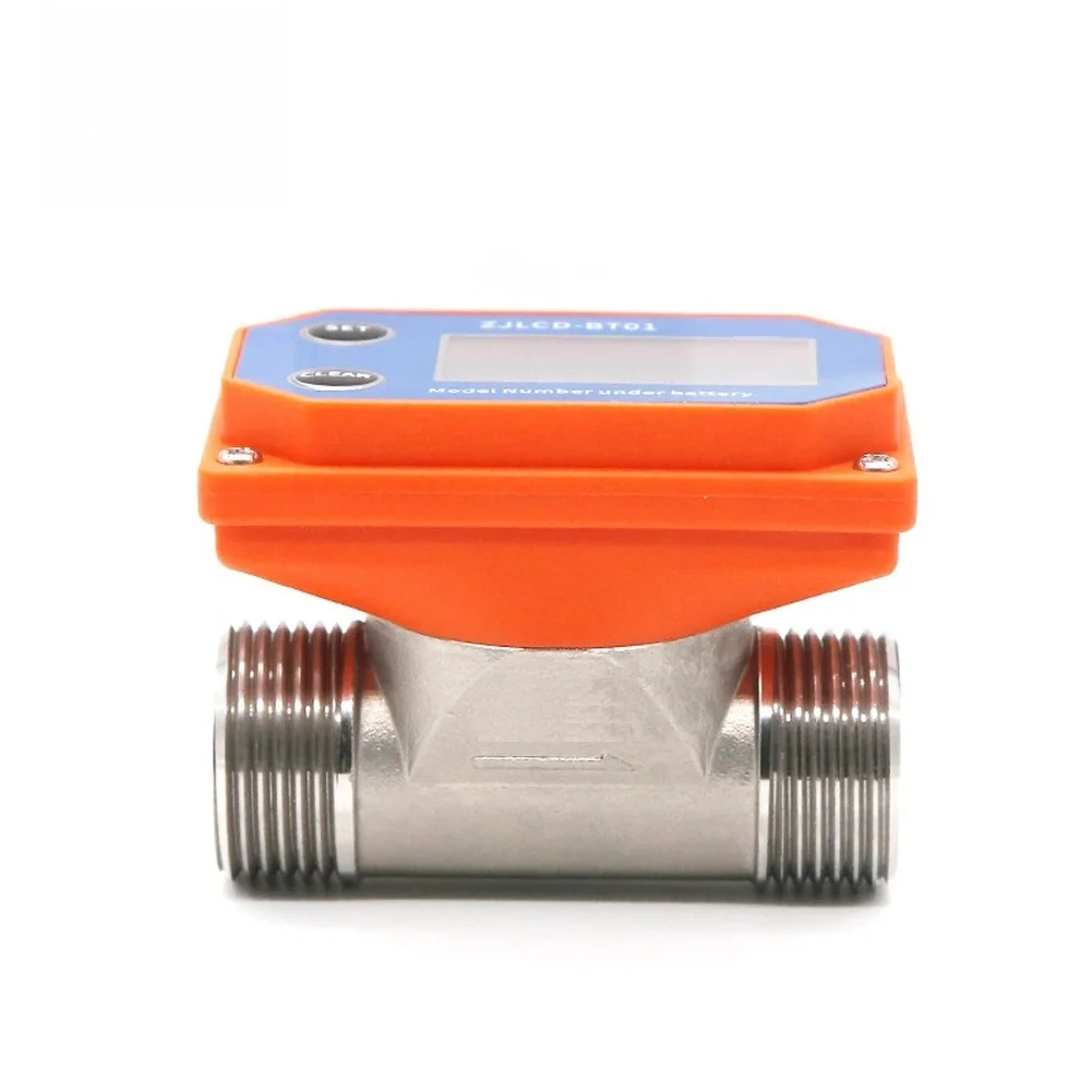 Turbine Flow Meter Digital Flow Meter For High-volume Liquid Monitoring Reliable Flow Rate Monitoring Stainless Steel Flow Meter