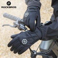 ROCKBROS Winter Gloves Touch Screen Gloves Warm Outdoor Cycling Driving Motorcycle Fleece Gloves Windproof Non Slip Full Fingers