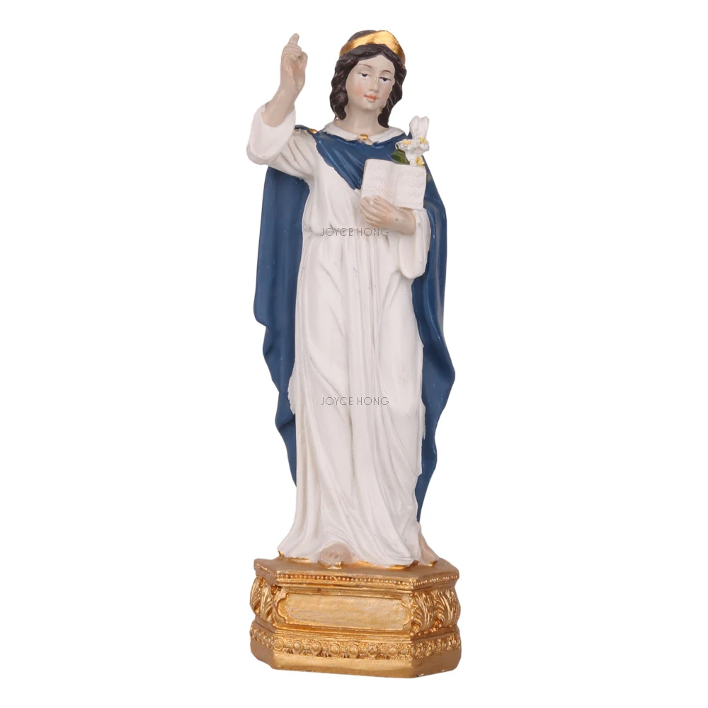 Blessed Saint Virgin Mary Statue Our Lady of Lourds Statue Figure Sculpture Tabletop Statue Figurine