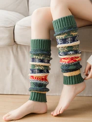 New fall and winter stocking stocking medium long calf socks leg warmers warm socks Christmas snow knit leg socks