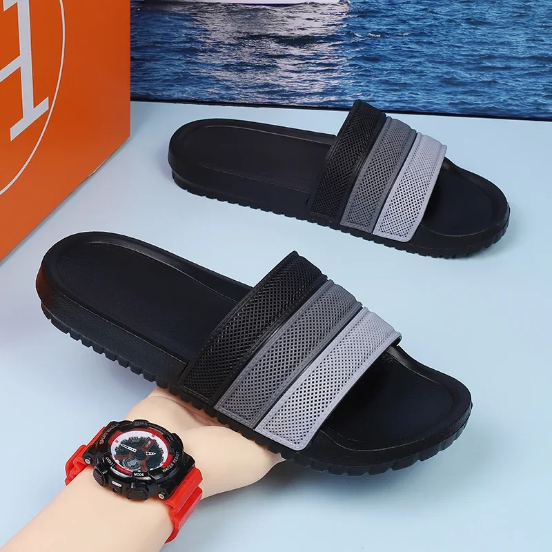 Ultra Compact Travel Men Flat Slippers Anti Slip Portable Shape Easy Put Into Handbag for Unexpected Short Outdoor Trip And