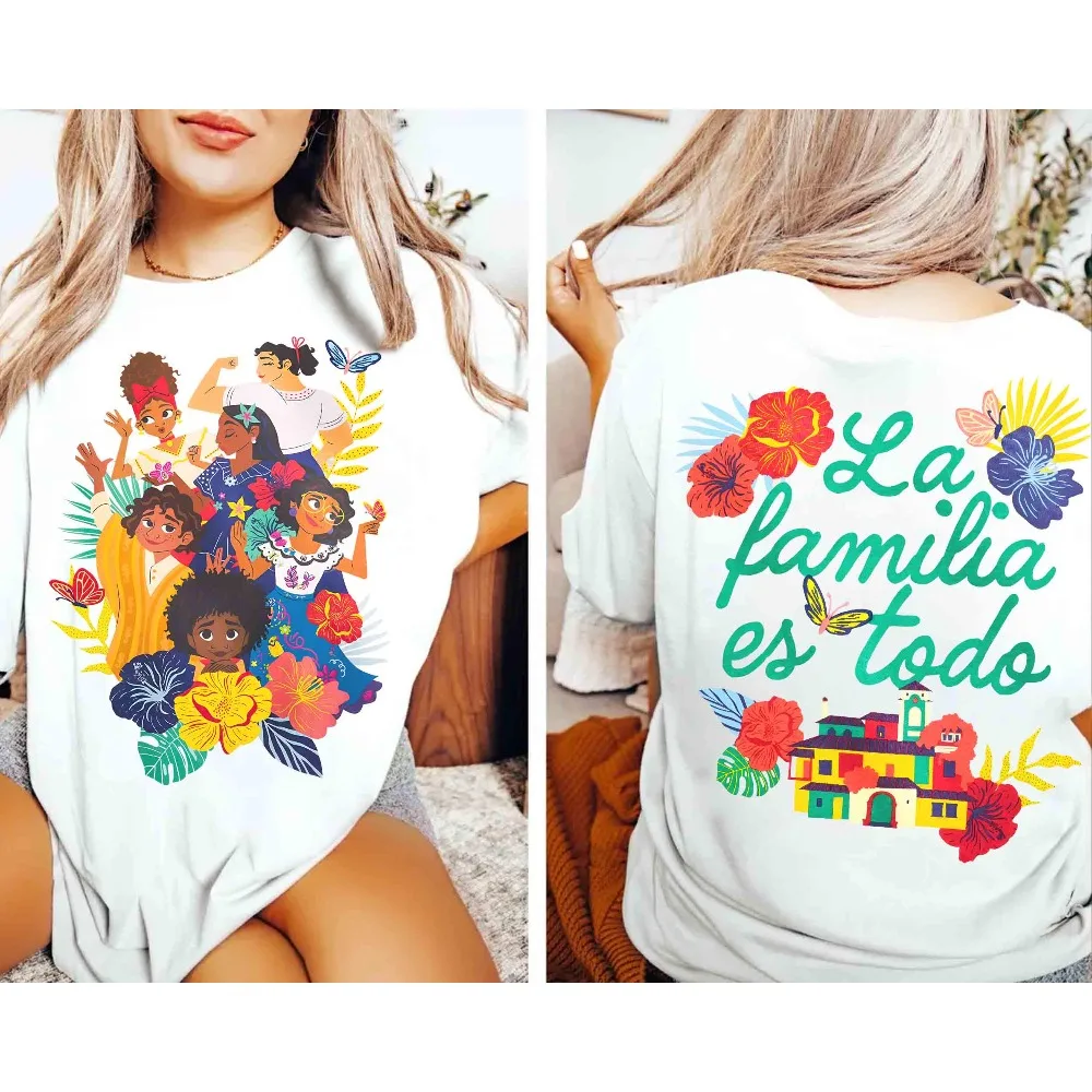تي شيرت ديزني إنكانتو فاميلي لا فاميليا es تودو مُزين بالزهور تي شيرت لويزا ماريبل أنطونيو إيزابيل تي شيرت ، قميص إنكانتو مادريجال هاوس #1