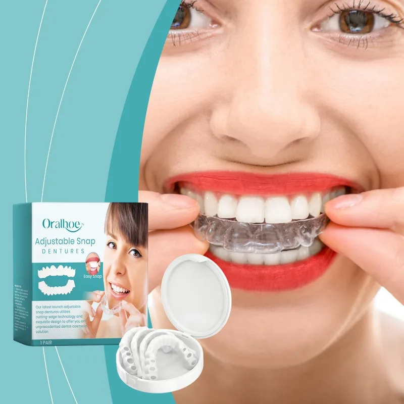 Dentures Perfect Fit Teeth Whiten Snap-on Silicone Denture Instant Smile Veneers Teeth Dentadura Enhance Aesthetic Beauty Tools