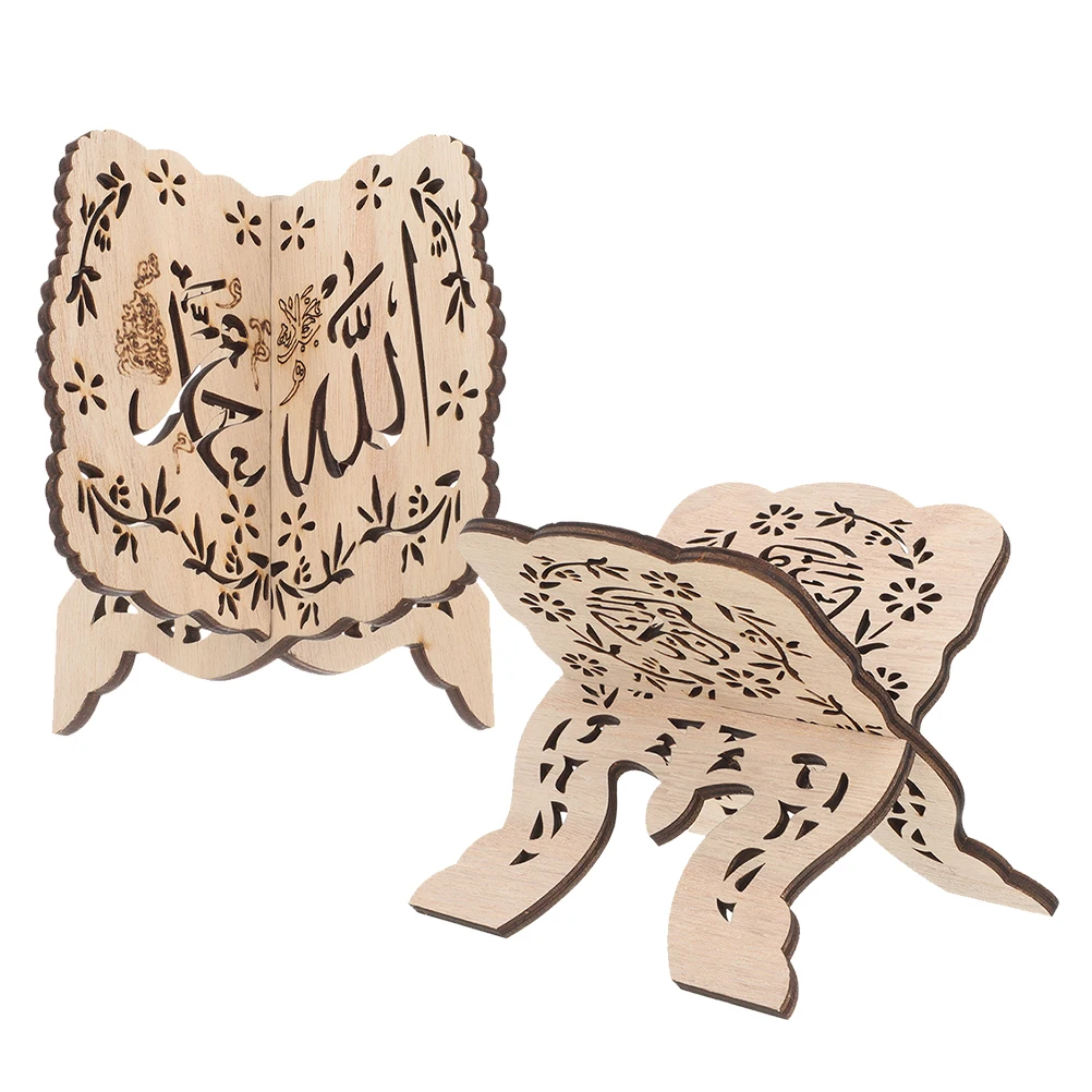 

2 Pcs Children's Reading Rack Book Rest for Stand Daily Use Reader Wood Bookstand Display