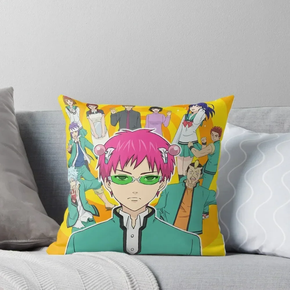 The Disastrous Life of Saiki K. Poster Designs Throw Pillow Couch Cushions Sofa Cover pillow