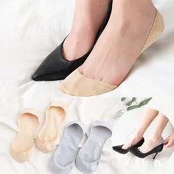 Summer Anti-slip Silicone Invisiable Boat Socks For High Heels Shoe Slipper Women Thin No Show Socks Female Shallow Mouth Socks