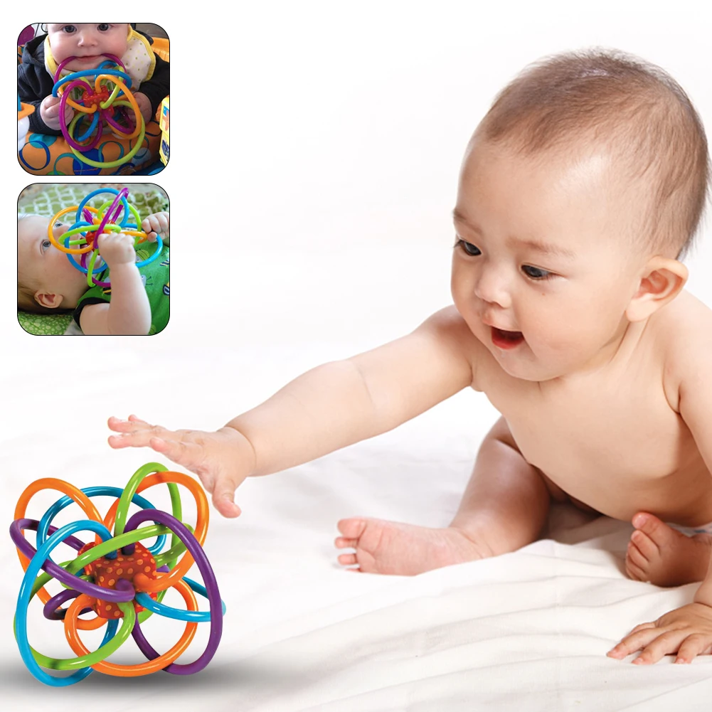 Scratch Proof Sensory Teether Toy 2 in 1 Manhattan Toy Early Developmental Toys Teething Activity Toys Ideal Gift for Boys Girls