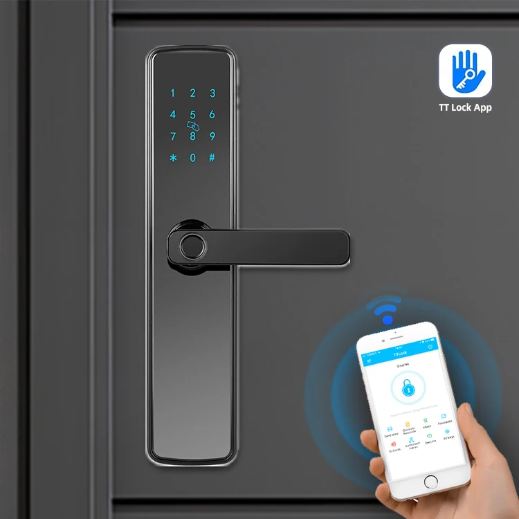 001 New Arrival Intelligent Digital Door Lock Fingerprint Password TTlock Smart Lock for Smart Home