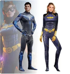2024 Hot New Halloween Carnival Party Zentai Suit Knights Hero Nightwing Cosplay Robin Costume Jumpsuit Batgirl Bodysuit Outfits