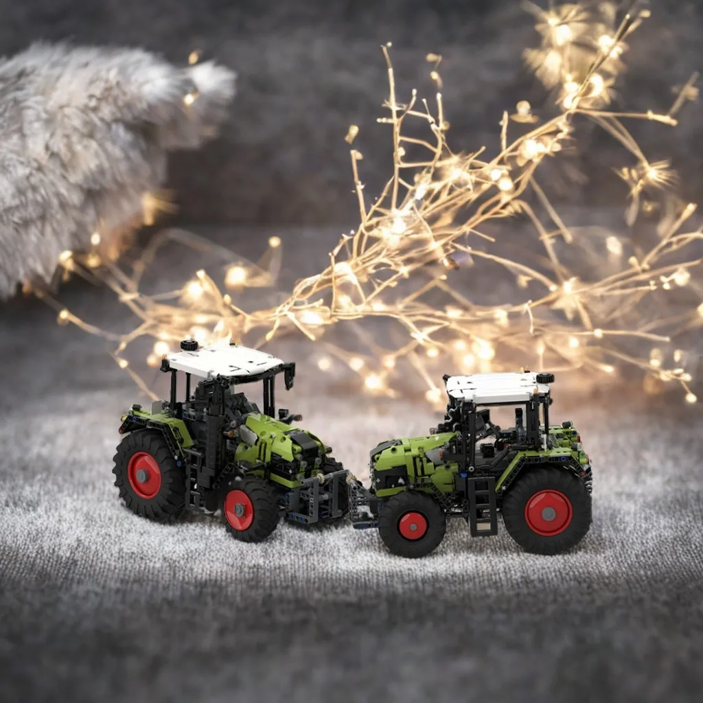

1058 шт. трактор MOC DIY анимированные строительные блоки-забавный комплект модели STEM с функциональной частью для подарка на день рождения