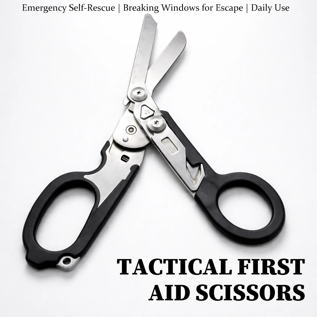 

Тактические складные ножницы: многофункциональный инструмент для оказания первой помощи, комбинированный гаджет для выживания на природе, снаряжение для путешествий и спасательных работ